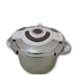 8 Liter Pressure Cooker 27cm White Brown