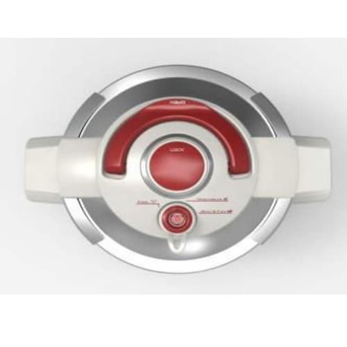 8 Liter Pressure Cooker 27cm White Red