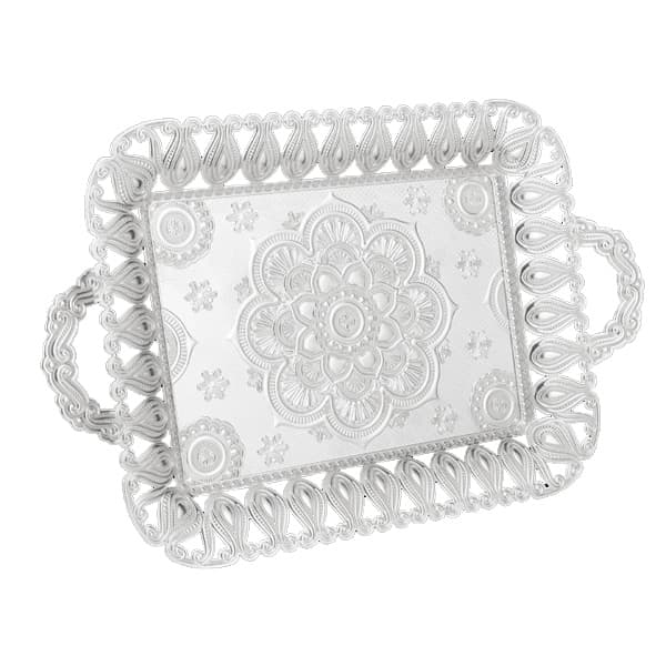 197-2-11 ECEM RECTANGULAR 22cmX43cm SILVER
