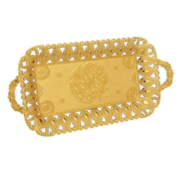 197-2-18 ECEM RECTANGULAR 22cmX43cm GOLDEN