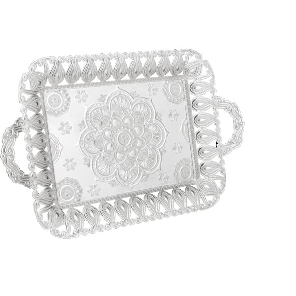 197-6-11 ECEM RECTANGULAR 28cmX45cm SILVER