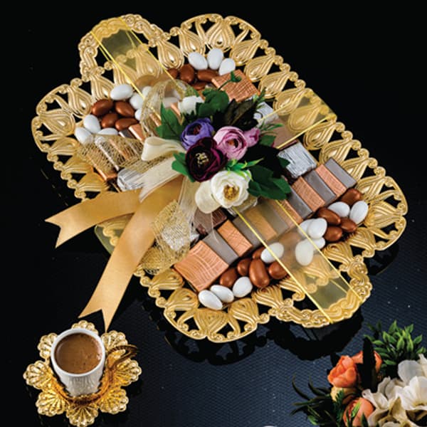 197-6-18 ECEM RECTANGULAR 28cmX45cm GOLDEN