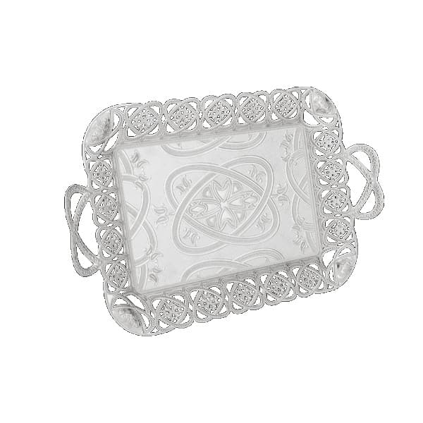 208-2-11 EKSEN RECTANGULAR 21cmX42cm SILVER