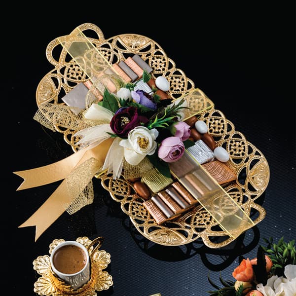 208-2-18 EKSEN RECTANGULAR 21cmX42cm GOLDEN