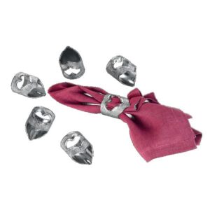 227-K11 DORELINE HEART SHAPED NAPKIN HOLDER SILVER