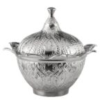 240-11 MINI STAR ROUND SUGAR BOWL SILVER