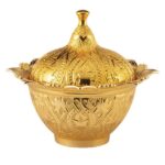 240-18 MINI STAR ROUND SUGAR BOWL GOLDEN