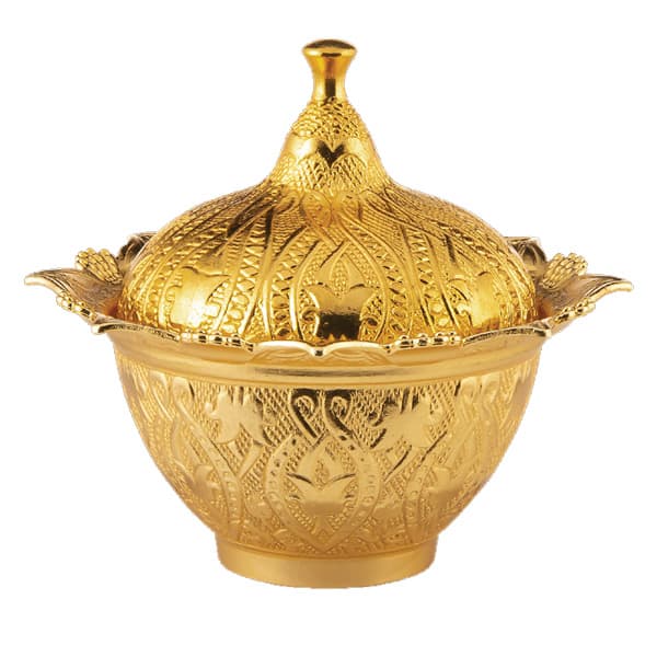240-18 MINI STAR ROUND SUGAR BOWL GOLDEN
