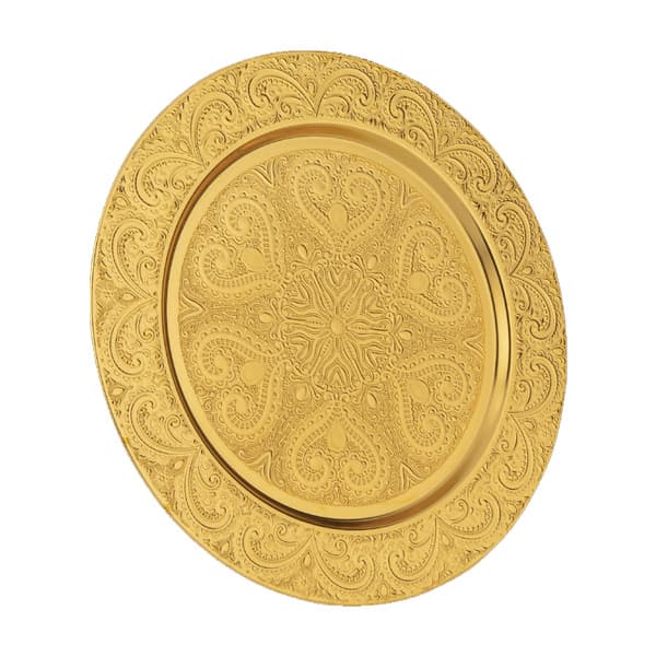 244-K-18 IRON SERVICE PLATE 6 pieces Golden