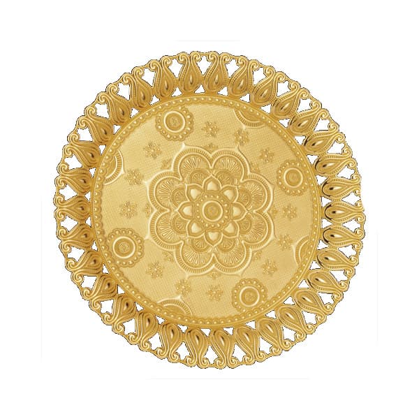 247-618 ECEM ROUND SERVING TRAY Ø37) Golden