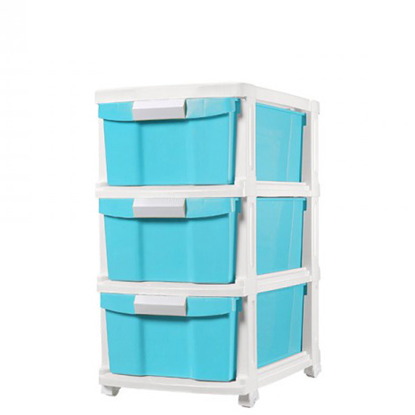 2523 Plastic 3 Tier Drawer With Wheel