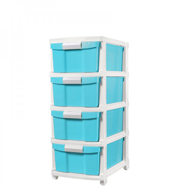 2524 Plastic 4 Tier Drawer With Wheel
