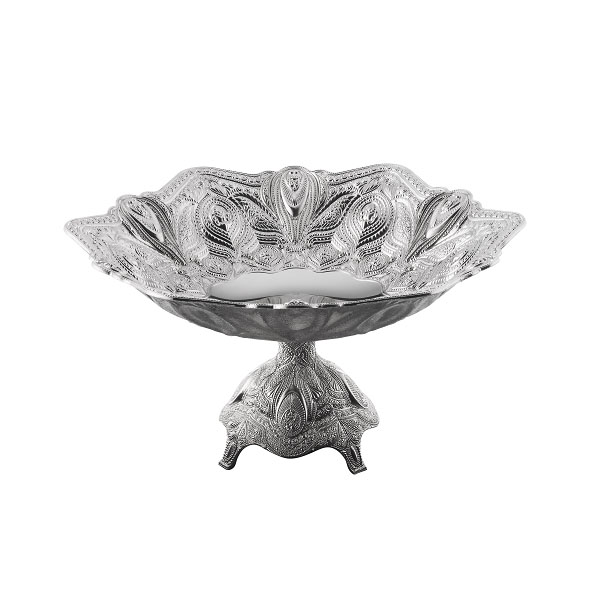 259-K-K-11 HEXAGONAL CHOCOLATE BOWL SILVER