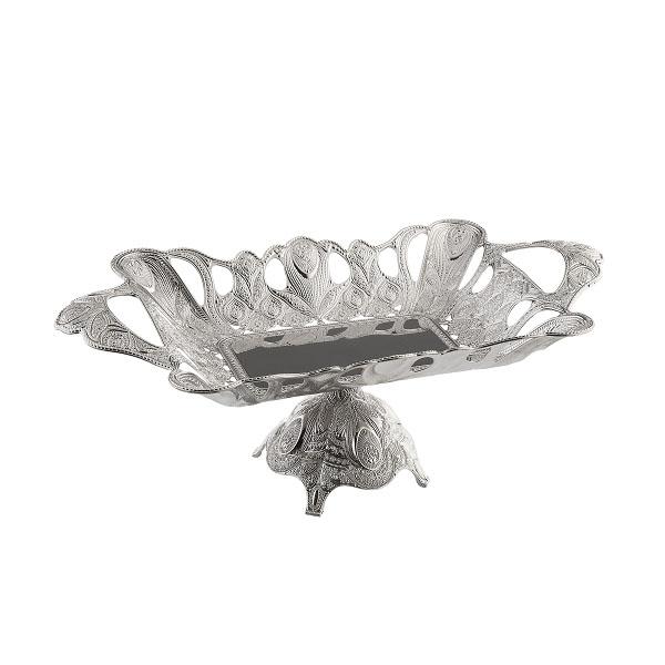 267-K-K-11 RECTANGULAR CHOCOLATE BOWL SILVER