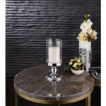 279-K-1-C-01 SARISA BATON CANDLE 12H24 SILVER