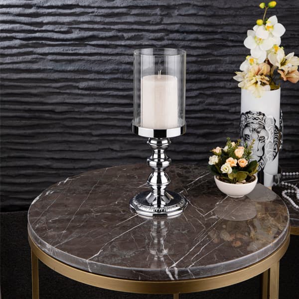 279-K-2-C-01 SARISA BATON CANDLE 12H30 SILVER