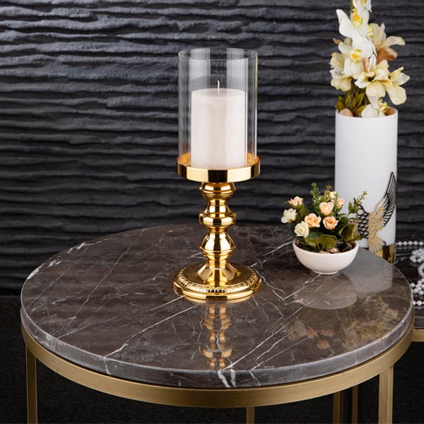 279-K-2-C-18 LUKA BATON CANDLE 12H30 GOLDEN