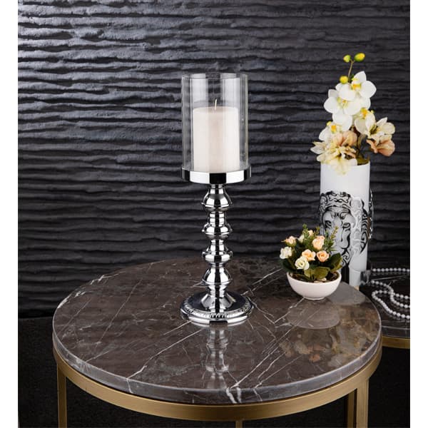 279-K-3-C-01 SARISA BATON CANDLE 12H36 SILVER