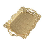 291-2-18 MOTF RECTANGLE TRAY 19cmX42cm GOLDEN