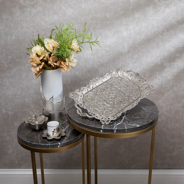 291-4-11 MOTF RECTANGLE TRAY FOR 4 SILVER