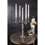 348-K-5-01 BURMA 5 CANDLESTICK SILVER