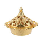 356-18 MOTIF ROUND DELGHT SERVING POT GOLDEN