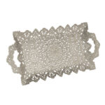 366-2-11 Liva Rectangular Tray for 2 SILVER