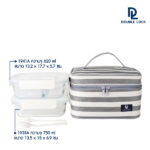 41941A Glass Picnic Smart Bag Lunch Box Set of 2 Piece