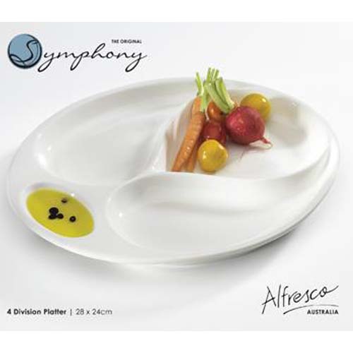 SY4470 4 Divson Serving Platter 28x24cm