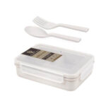 9316-2 Plastic Food Storage Box 3 Compartment 1.2 Liter Capacity Double Lock