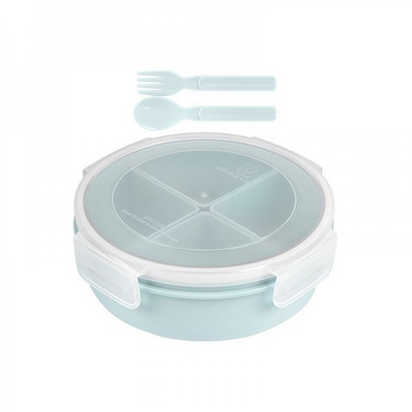 9333-4 Plastic Food Storage Box 4 Compartment 0.82 Liter Capacity Double Lock