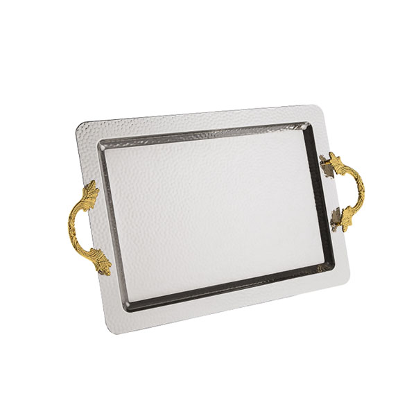 95-323-K-4-11 DAMLA RECT 44X25CM SILVER