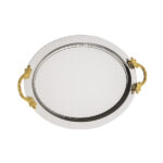 95-324-K-6-11 DAMLA OVAL SET 50X33CM SILVER