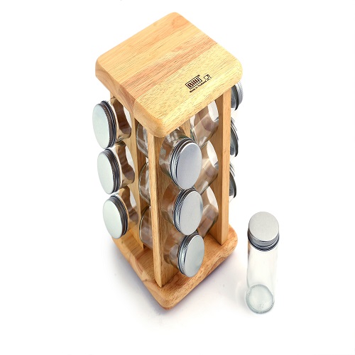 GW008 Spice Jar 12 Bottle Revolving Rack