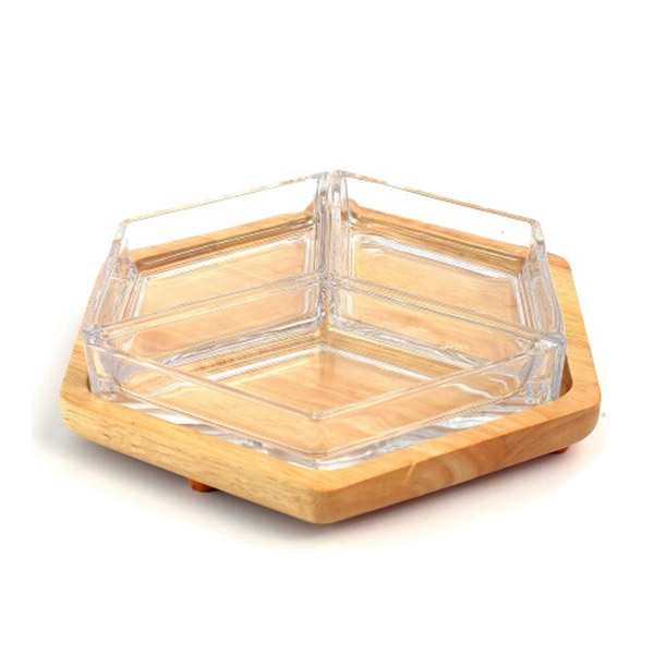 GW-HG 743 3 Compartment Dry Fruit Dish