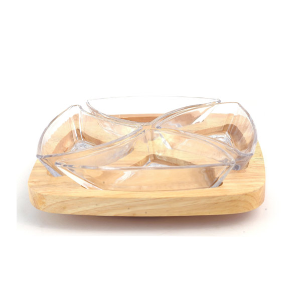 GW310 4 Compartment Dry Fruit Dish Revolving