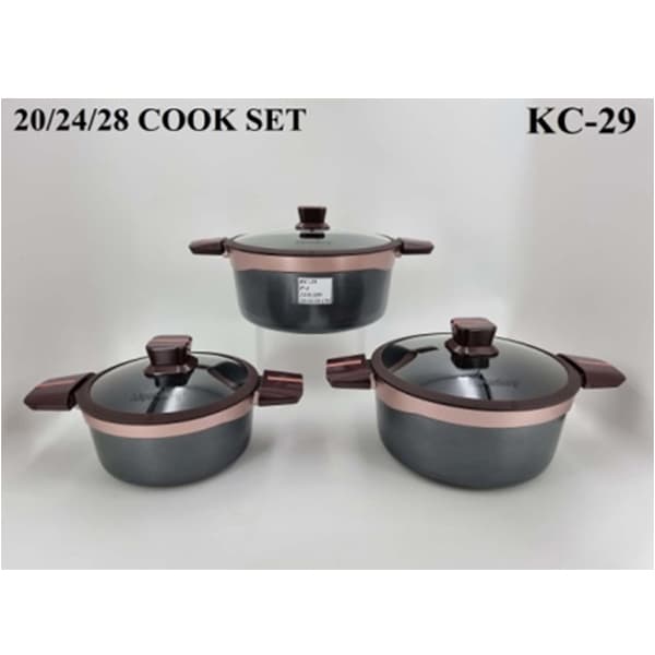 KC29 Granite Cookware Set of 6 Piece Cooper