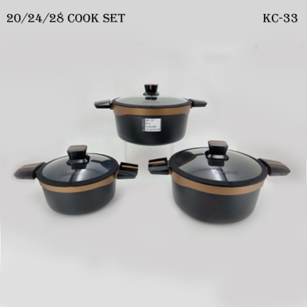 KC33 Granite Cookware Set of 6 Piece Golden