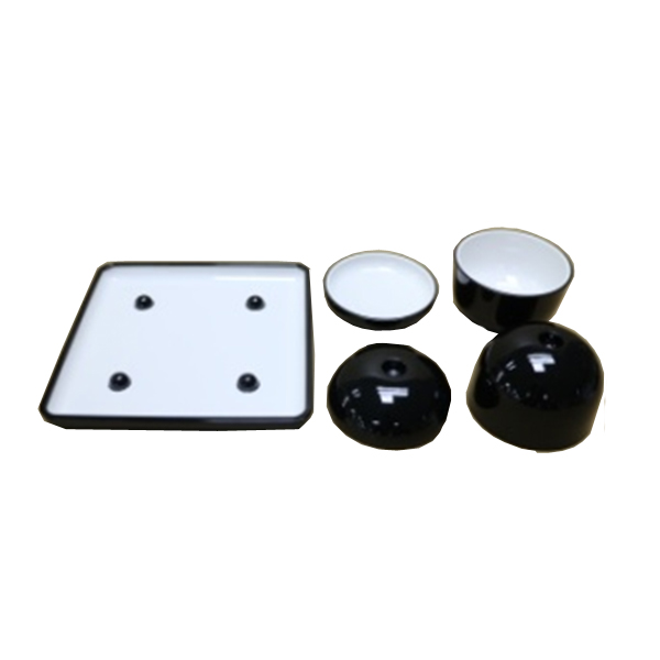 KY1063 Acrylic Black  White Salad Sauce Set