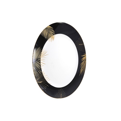 MK79 Flower Black Plate 27cm