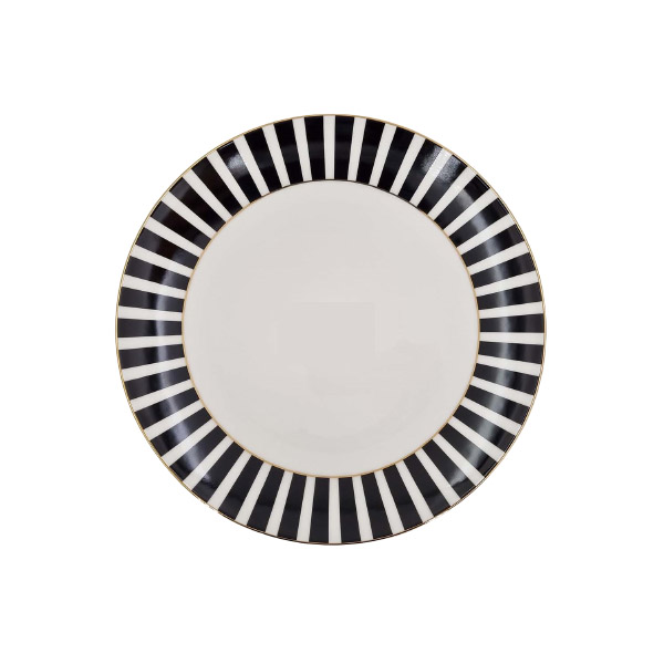 MK80 Zebra White Black Plate 30cm