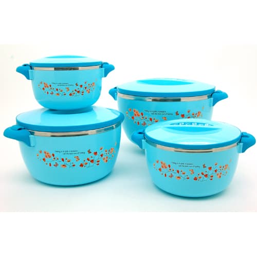 PB622/4F Pink Flower Hotpot set of 4 Piece