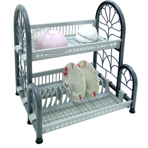 PB628/2DR Grey 2 Tier Plate Rack