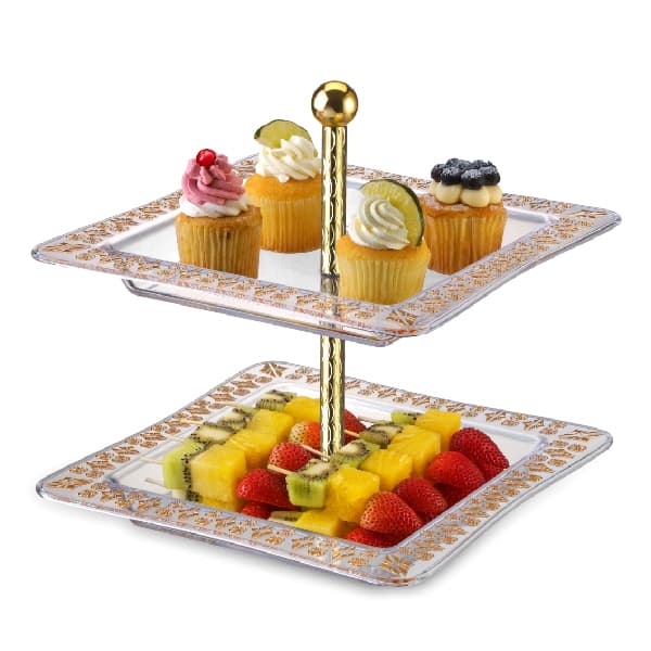 ST85SX1 Glitter 2 Tier  Pastry Tray