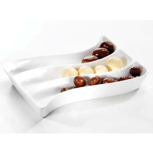 SY4068 3 Division Serving Plate 18x14cm